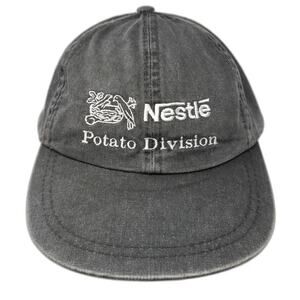 Luna Basics Baseball Cap Gray One Size Nestle Potato Division Nampa Idaho Hat